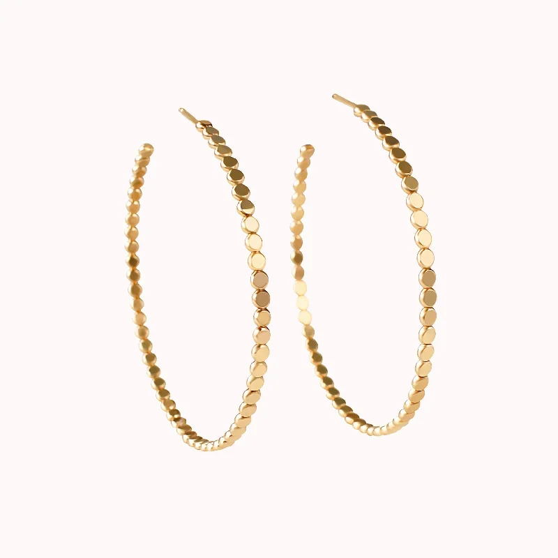 Women’s bar drop earrings-Large Cora Hoop Earrings