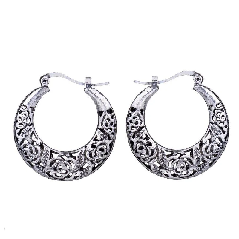 Women’s ethnic earrings-Vintage Boho Hoop Earrings