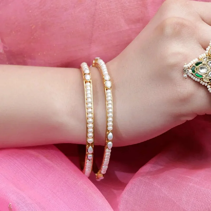 Women’s wedding bangles-Silver Pearl Bangle(single)