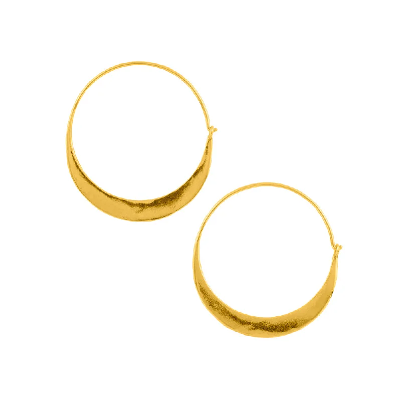 Women’s chandelier earrings-Arc Hoops in Gold - 1 1/2"