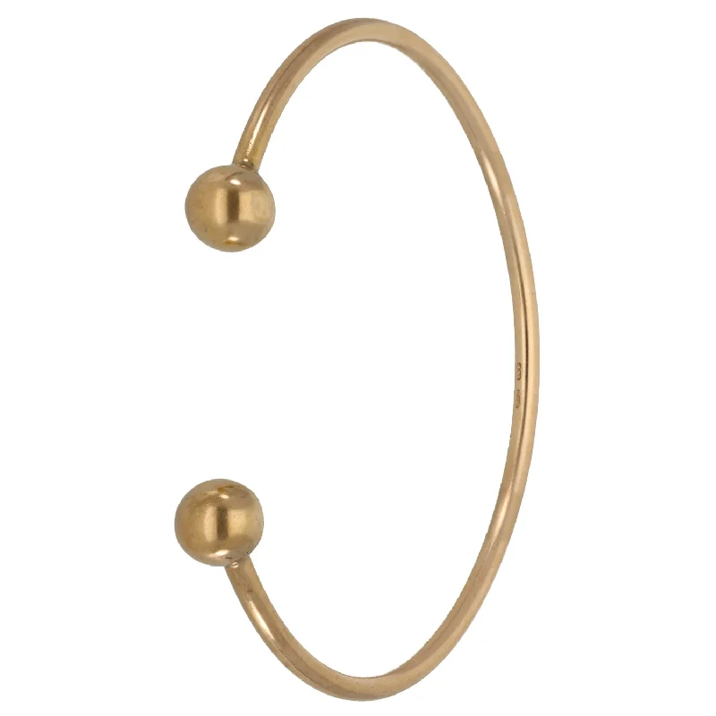 Women’s silver chain bracelets-9ct Gold Torque Bangle