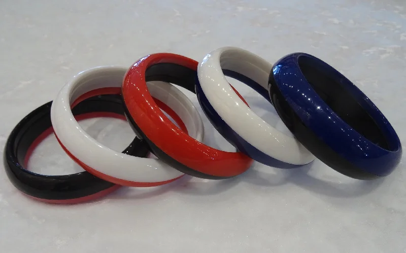 Women’s leather bracelets-New Wave Bangle