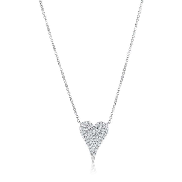 Women’s heart-shaped necklaces-14k Gold & Diamond Heart Necklace