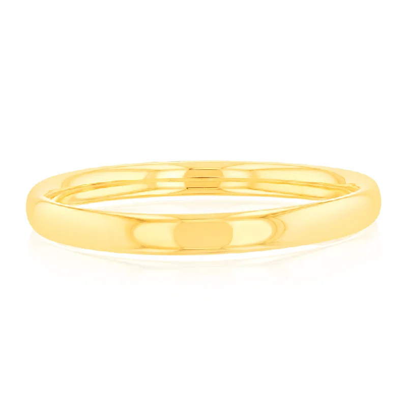 Women’s cuff bangles-Sterling Silver Gold Plated Plain Polished Bangle