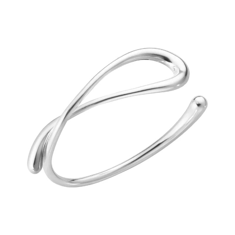 Women’s custom bracelets-Mercy Silver Twist Bangle