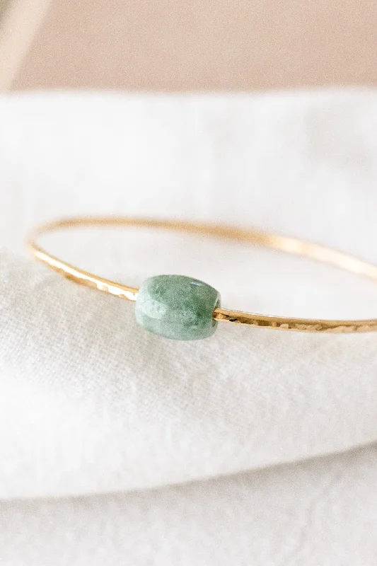 Women’s hammered bangles-Jade Hammered Bangle