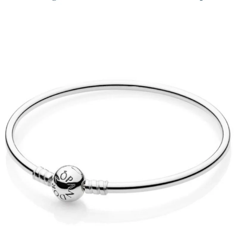 Women’s gemstone link bracelets-Pandora Moments Bangle