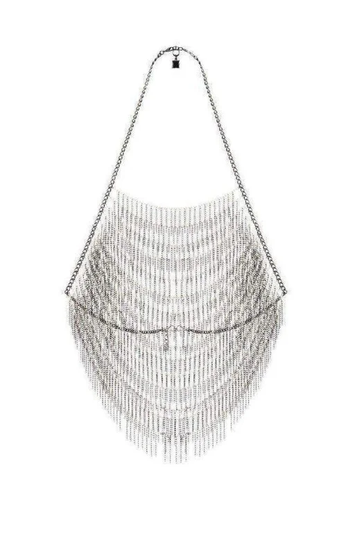 Women’s trendy layered necklaces-Fringe Body Chain