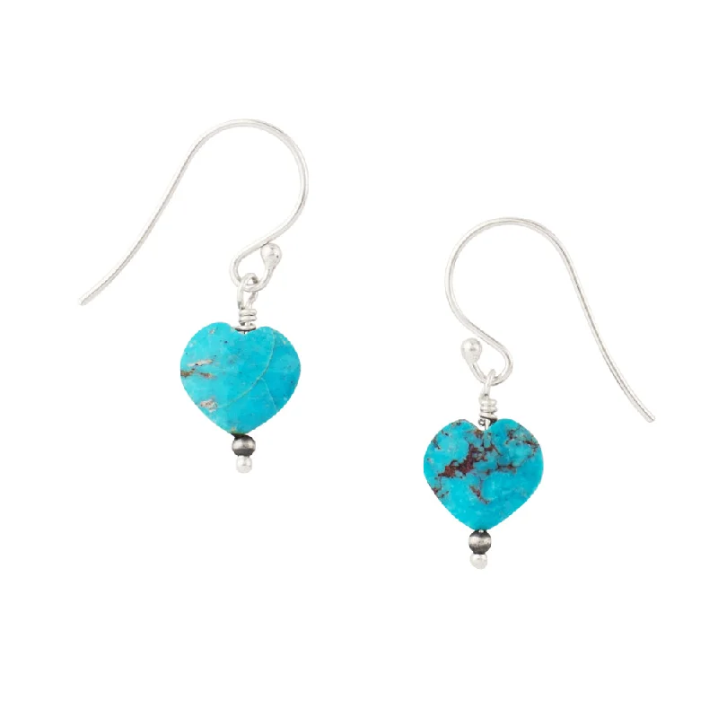 Women’s pearl earrings-You've Got Heart Earrings in Turquoise