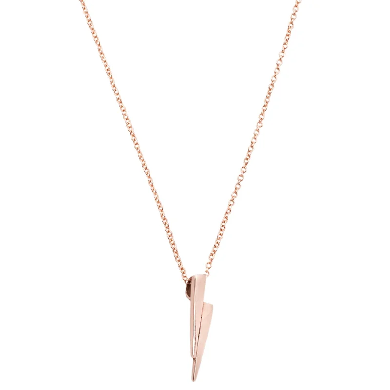 Women’s custom necklaces-Rose Gold Razor Necklace