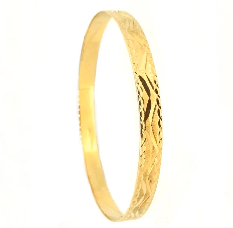 Women’s gold charm bracelets-14K Bangle Solid Gold