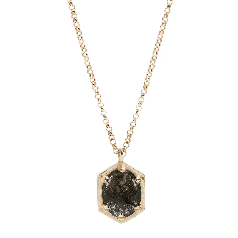 Women’s multi-layer necklaces-Hexagon Oval Necklace