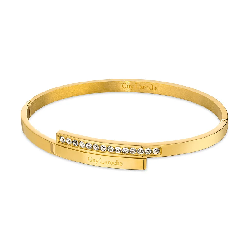 Women’s heart-shaped bracelets-Aurore Gold Plated Bangle