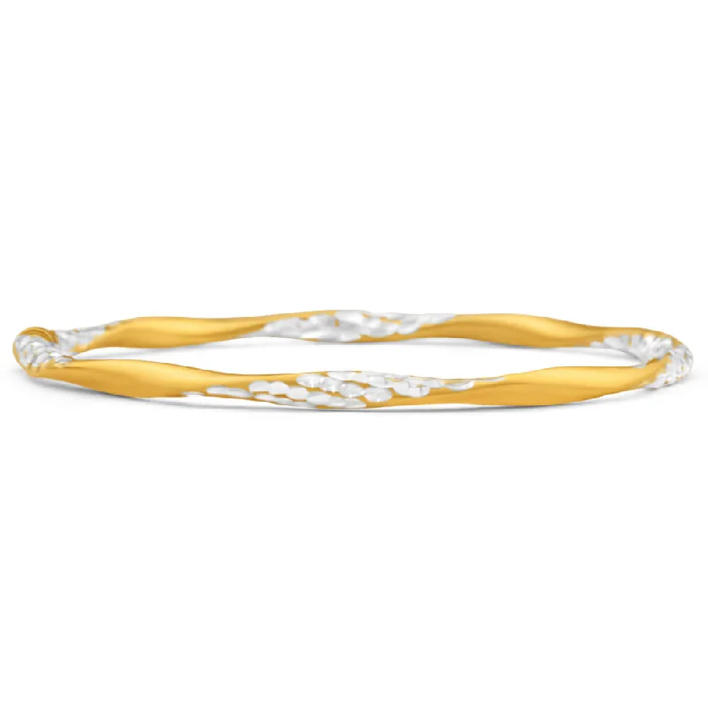 Women’s vintage silver bracelets-9ct Yellow Gold Silver Filled Dia Cut 65mm Bangle