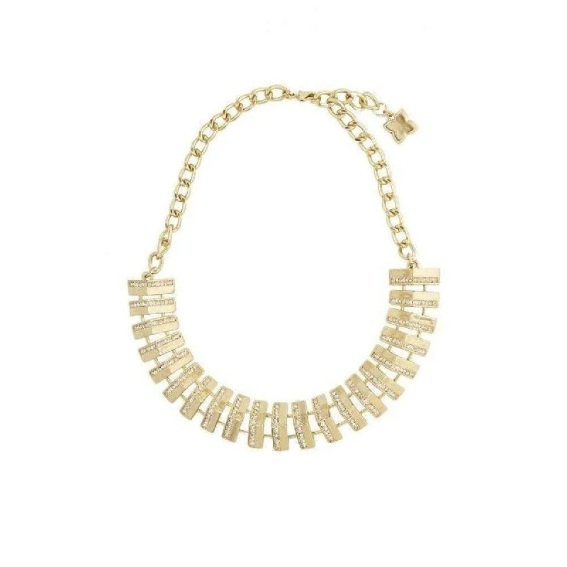 Women’s pearl necklaces-Pave Track Necklace