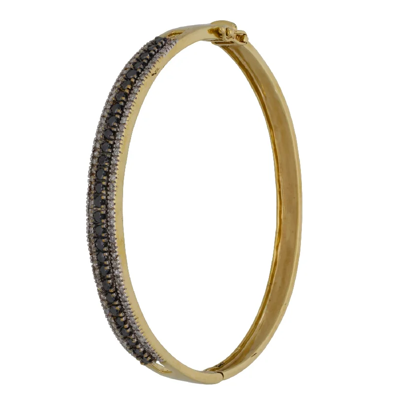 Women’s stylish bangles-9ct Gold 1.00ct Diamond Hinged/Clasp Bangle