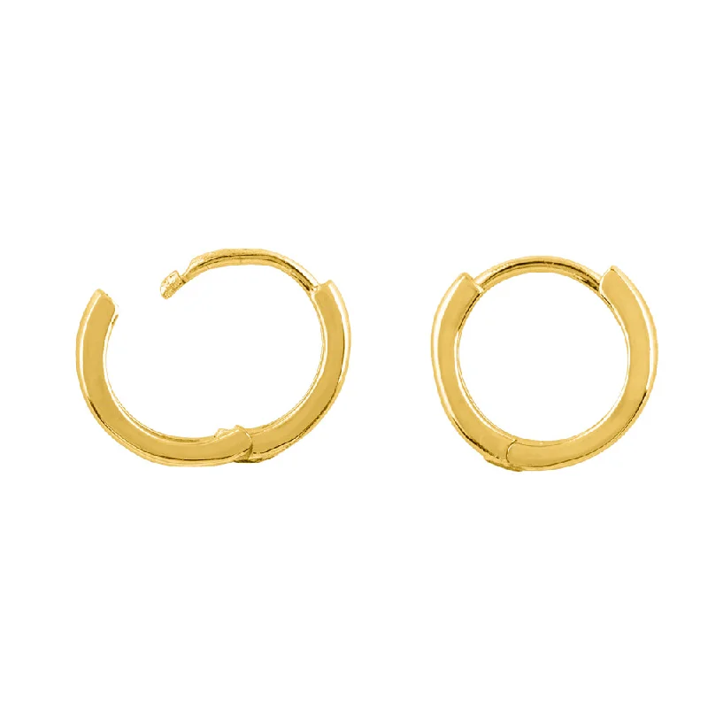 Women’s gold drop earrings with diamonds-Clicker Huggie Hoops in Gold