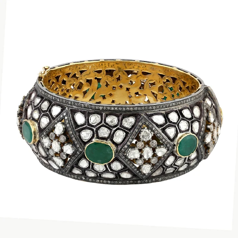 Women’s diamond bracelets-Imperial Emerald Bangle