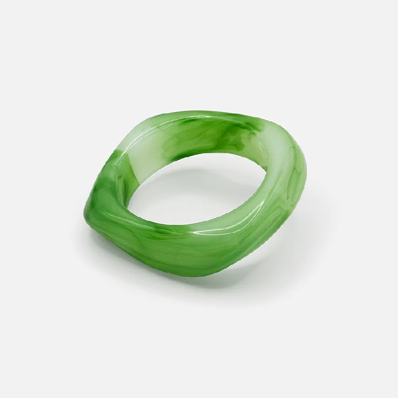 Women’s delicate bangles-ACRYLIC BANGLE - KIWI