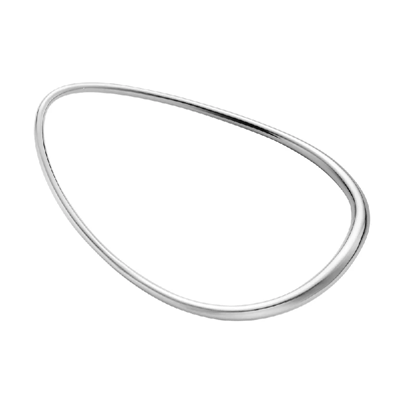 Women’s pearl bracelets-Offspring Sterling Silver Bangle