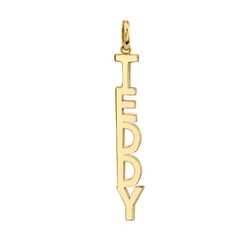 Women’s cubic zirconia necklaces-Custom Letter Pendant - 14k Yellow Gold