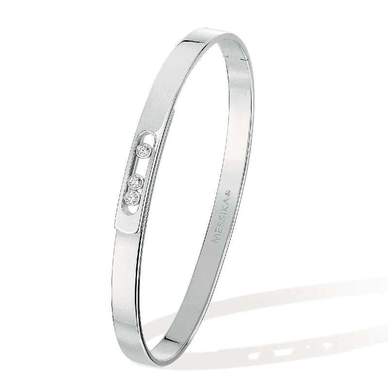 Women’s wide bangles-Move Noa 18ct White Gold Diamond Bangle