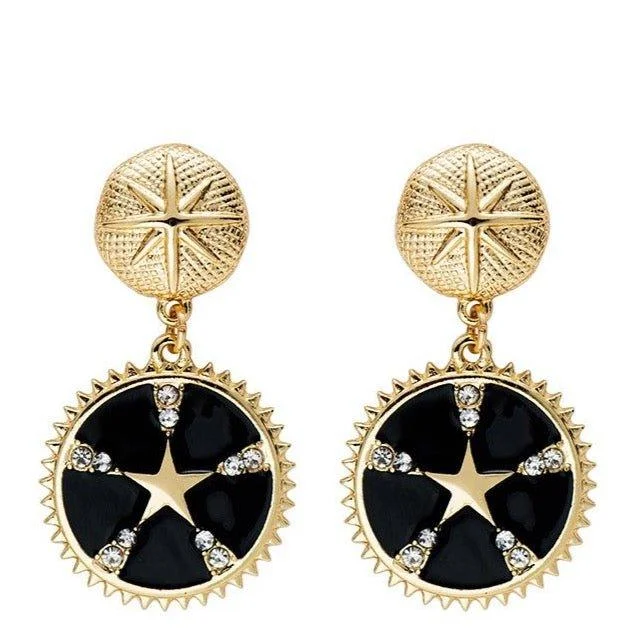 Women’s silver earrings-Bright Star Dangle Earring