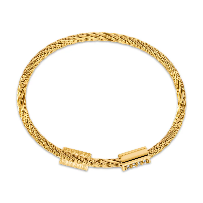 Women’s stacked bangle bracelets-Camille Gold Plated Bangle