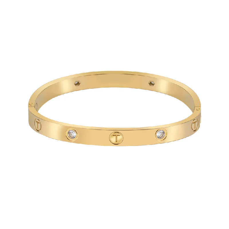 Women’s birthstone bracelets-Women Gold Bangle