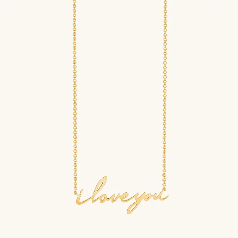 Women’s birthstone necklaces-The 'I Love You' Necklace