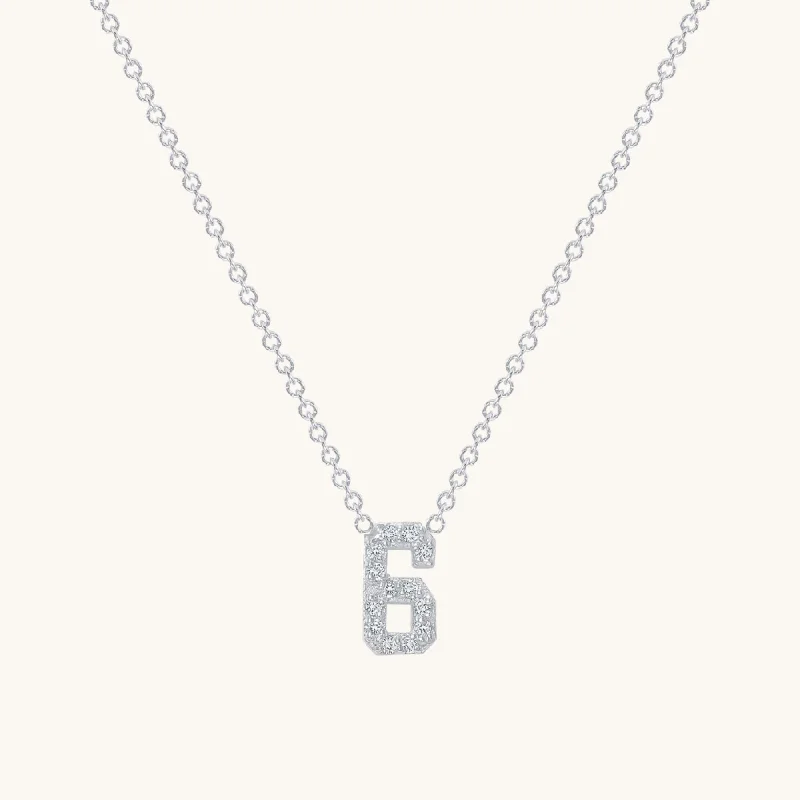 Women’s beaded necklaces-Diamond Number Necklace