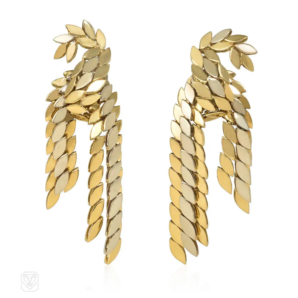 Women’s crystal earrings-Maison Gerard knotted tassel earrings.