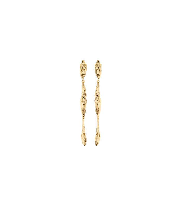 Women’s vintage drop earrings-Eroz Drop Earrings - 24 carat gold-gilded edition