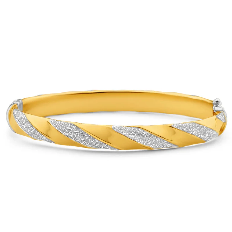 Women’s butterfly bracelets-9ct Yellow Gold Silver Filled 61mm Bangle