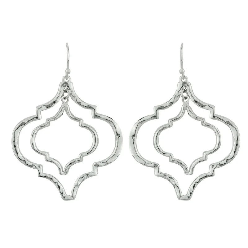 Women’s bridal earrings-Tangiers Earrings in Silver - Large