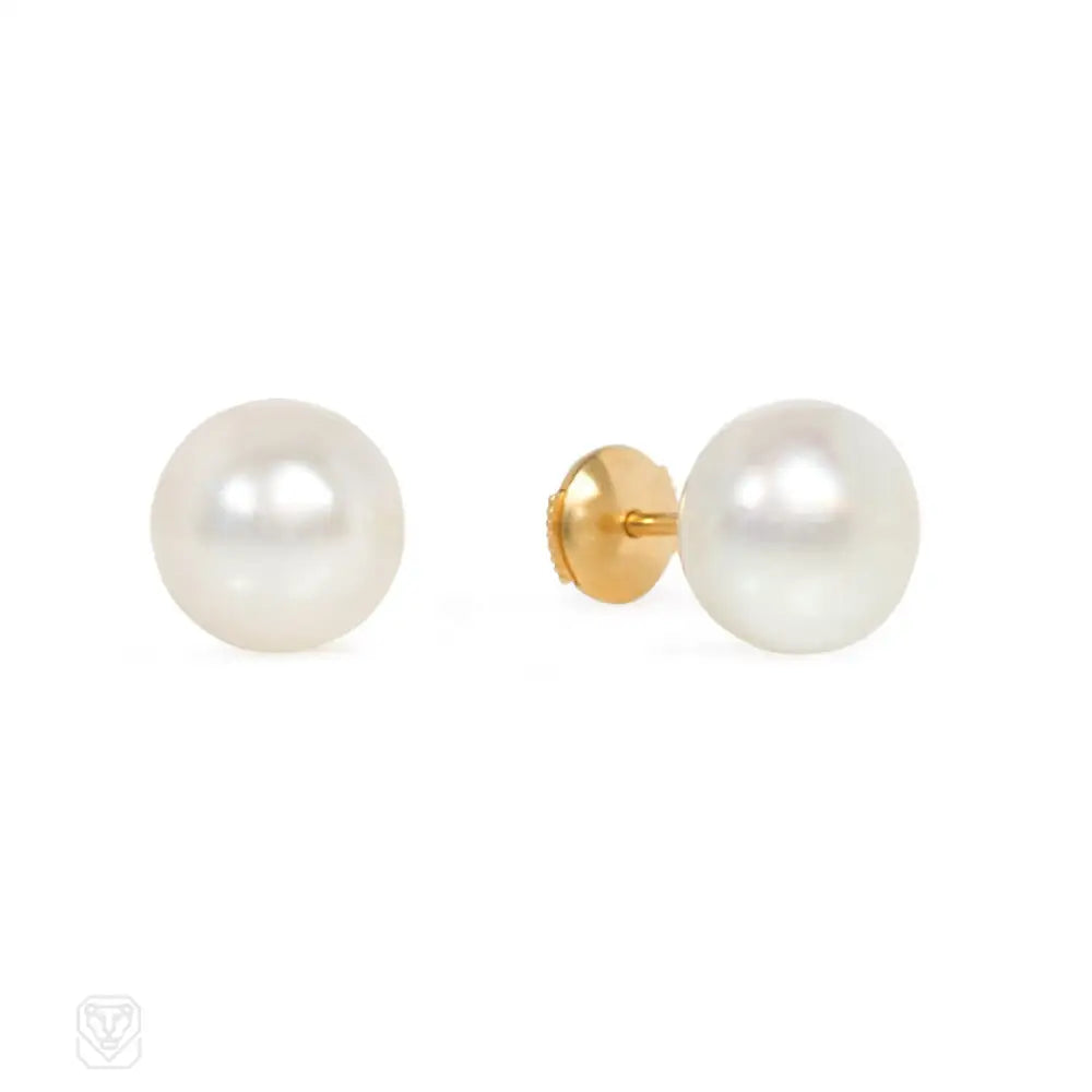 Women’s vintage earrings-South Sea pearl stud earrings