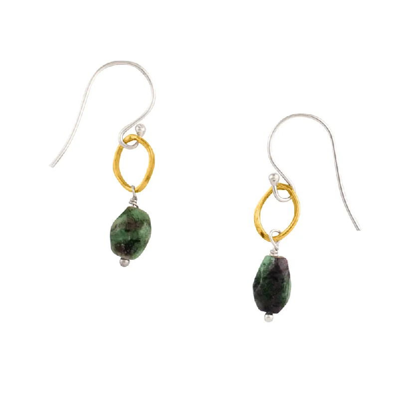 Women’s diamond stud earrings-Orbit Earrings in Natural Emerald | Available to Ship January 28, 2025