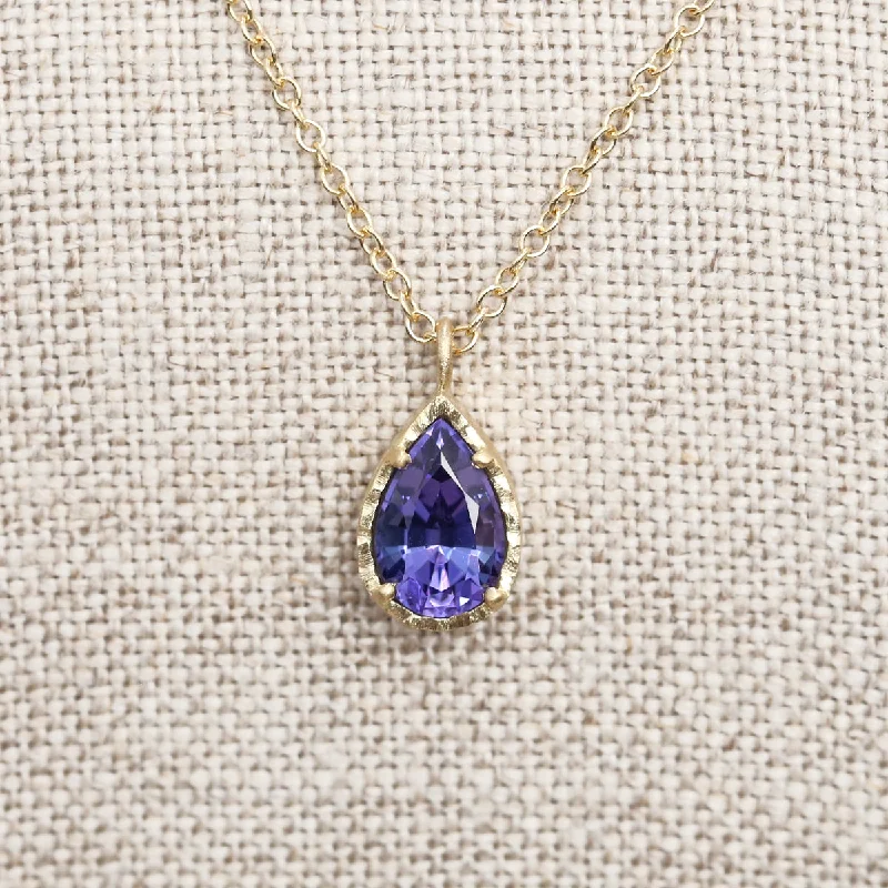 Women’s snake chain necklaces-1.59ct Tanzanite necklace