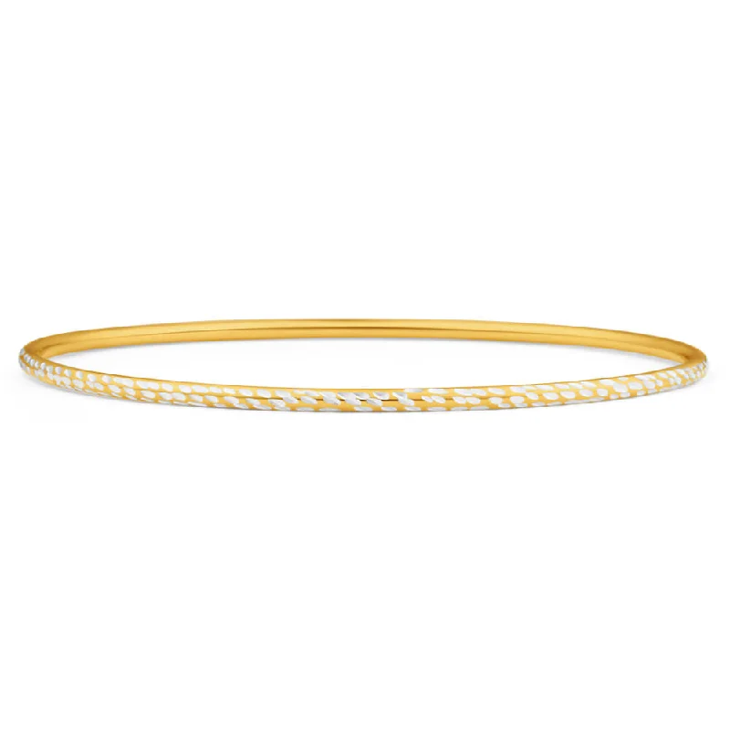 Women’s gemstone cuff bracelets-9ct Yellow Gold Silver Filled 2mm By 65mm Bangle