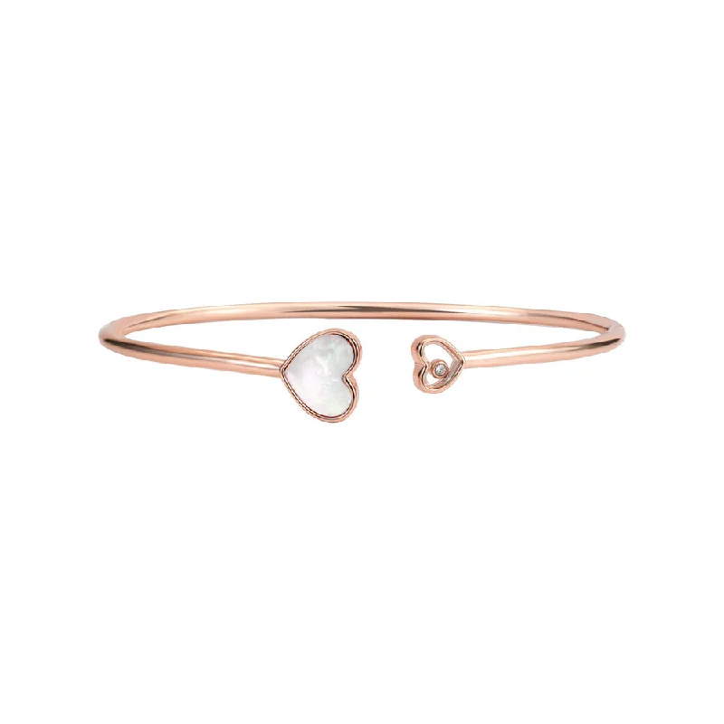 Women’s crystal bracelets-Women Rose Gold Bangle