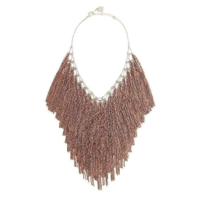 Women’s designer necklaces-Lattice Woven Bib Necklace