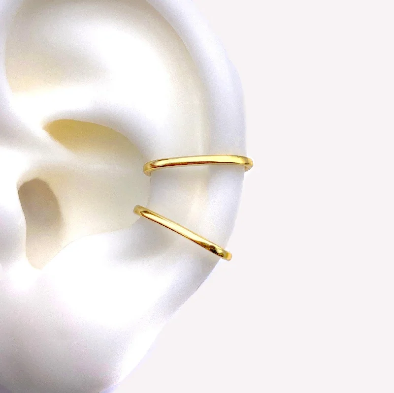 Women’s luxury earrings-WIRE EAR CUFF CLIP-ON EARRINGS