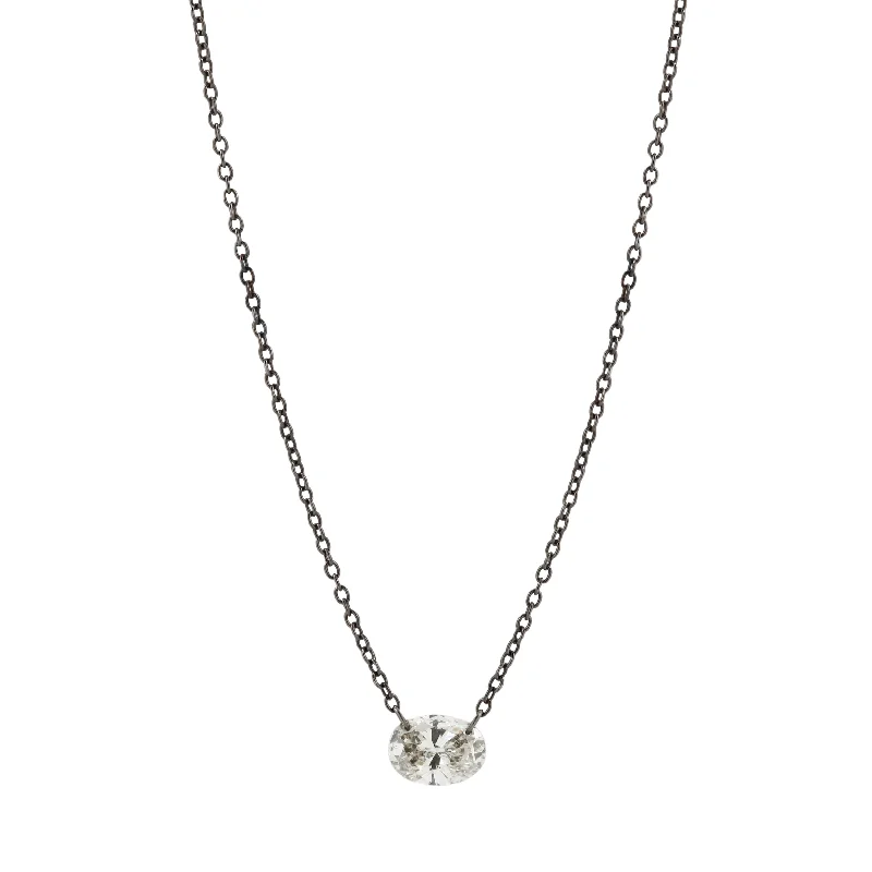 Women’s adjustable necklaces-Floating Diamond Necklace