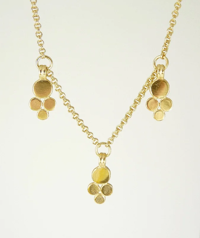 Women’s moonstone necklaces-Triple Chunky Darcy Necklace