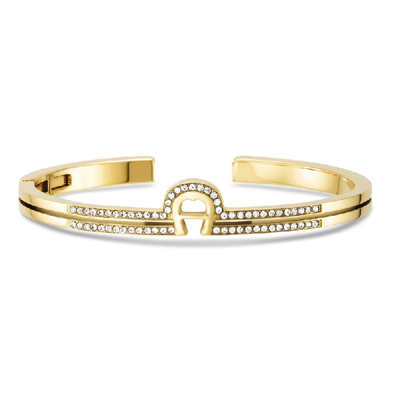 Women’s adjustable bangles-Women Novelty Gold Bangle