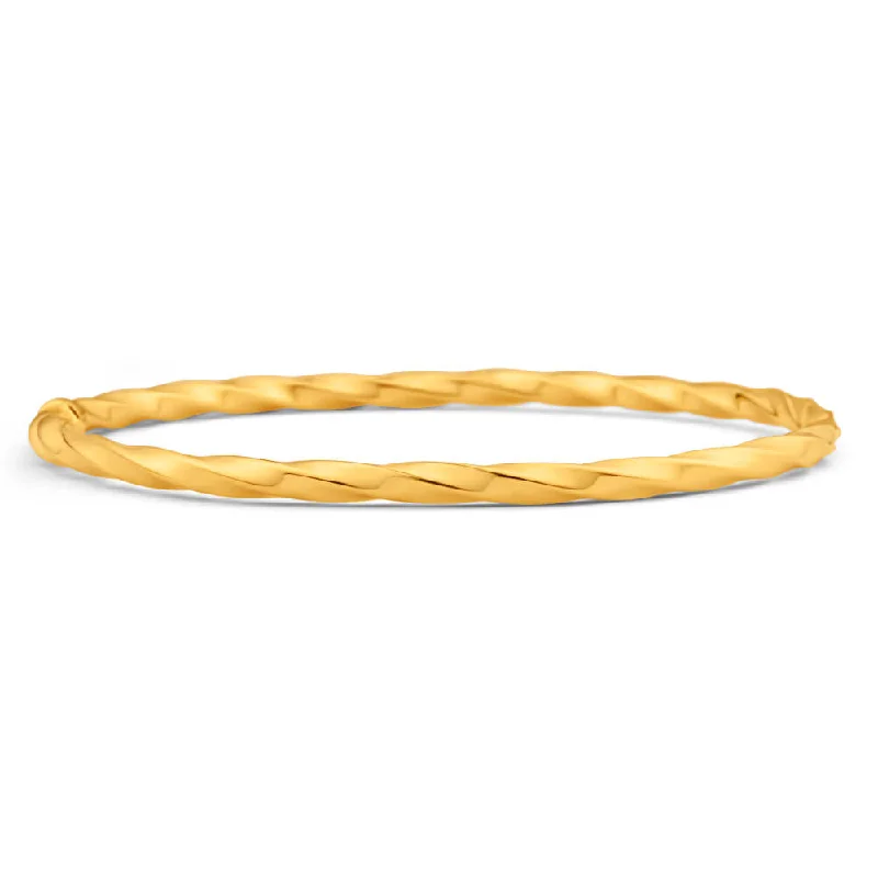 Women’s gemstone chain bracelets-9ct Magnificent Yellow Gold Copper Filled Bangle