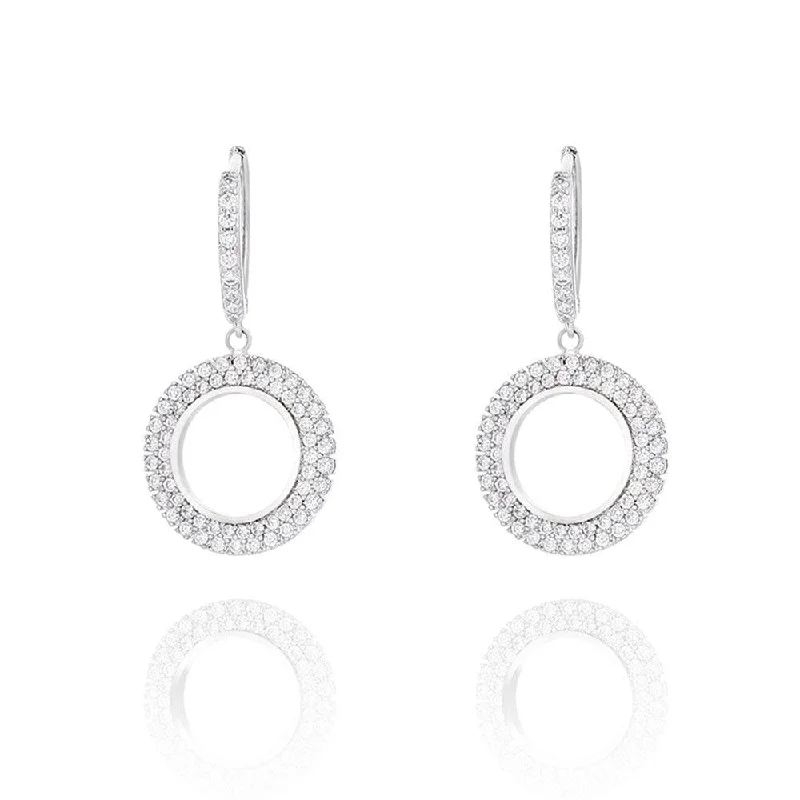 Women’s asymmetric earrings-Amelia Cubic Zirconia Dangle Earrings