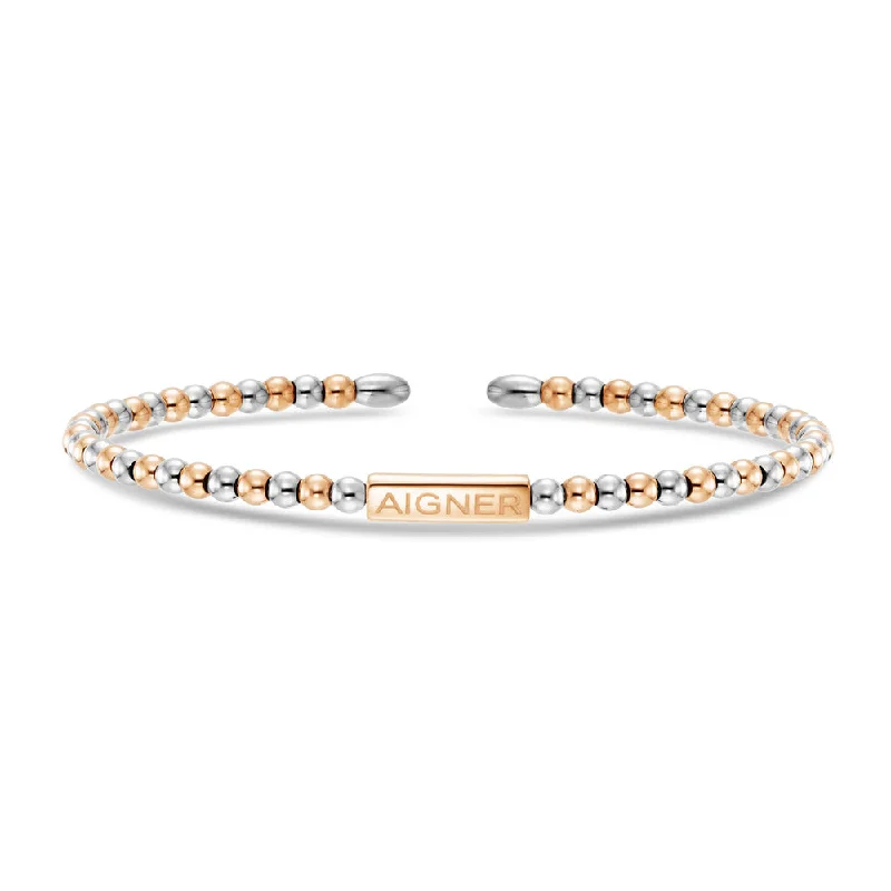 Women’s custom bracelets-Women Novelty Silver/Rosegold Bangle