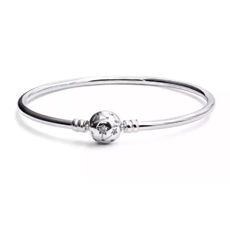 Women’s jade bracelets-Pandora Moments Stars and Galaxy Bangle