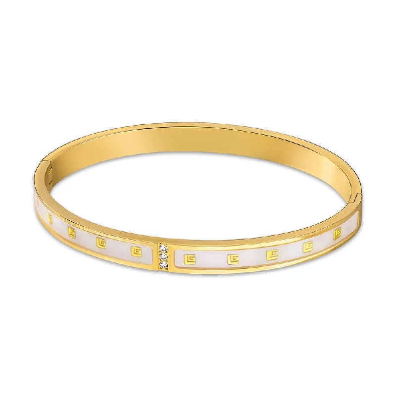 Women’s minimalist bracelets-Grace Gold Plated Bangle